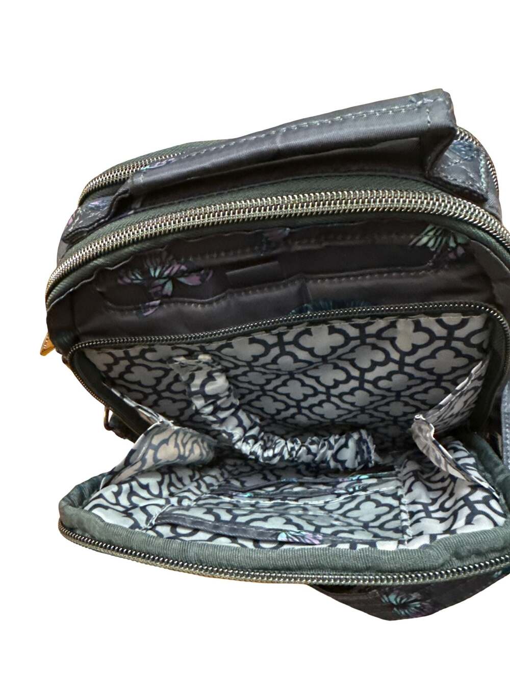 Lug Skeeter Convertible Crossbody Bag Butterfly Grey Print - Picture 4 of 4